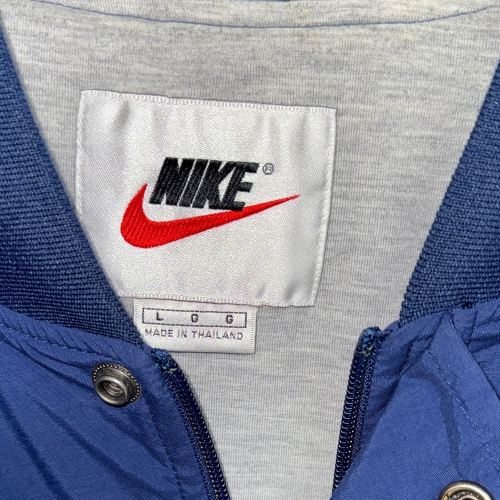 Nike Vintage 90's Men's Navy Bomber Jacket, Sz Large EUC - Picture 2 of 13